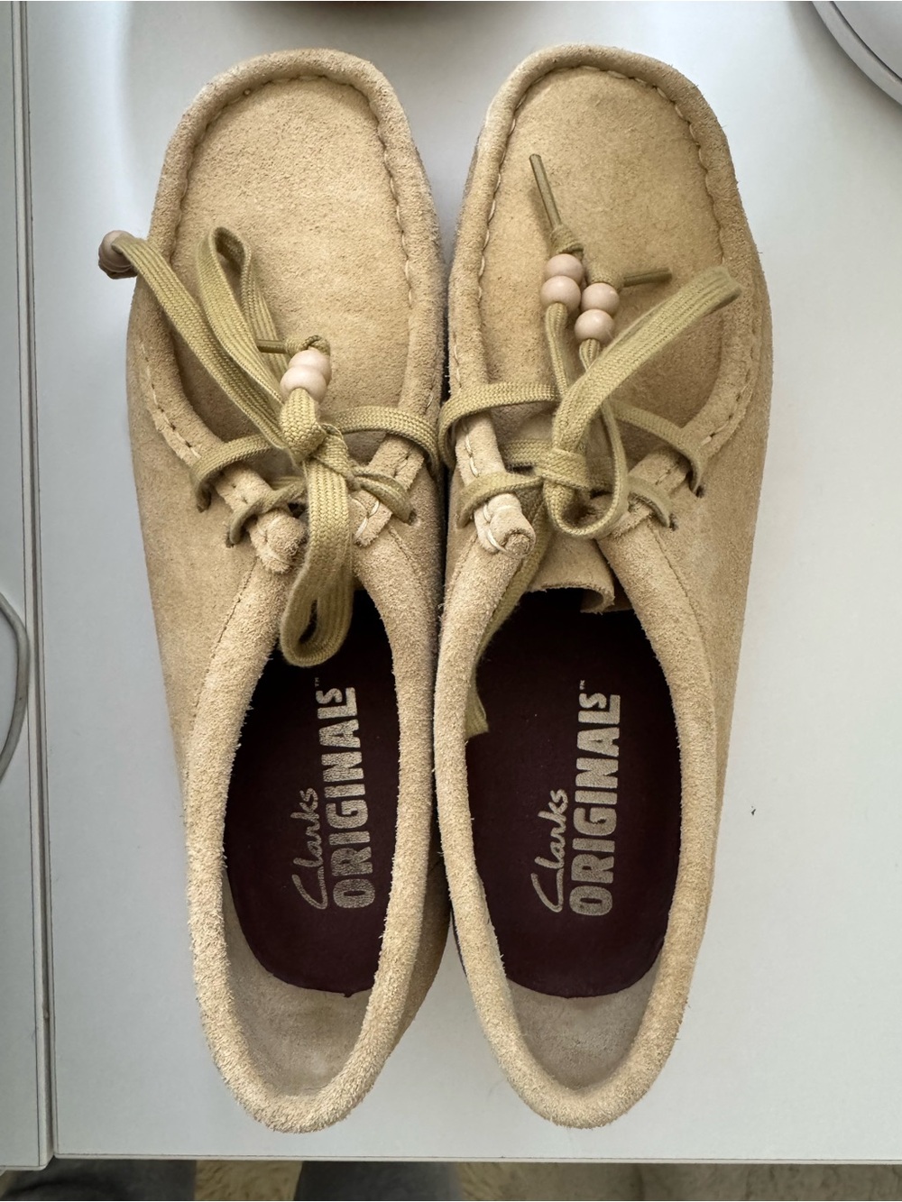 Clarks Originals Beige Suede Wallabee-Shoes Size 8